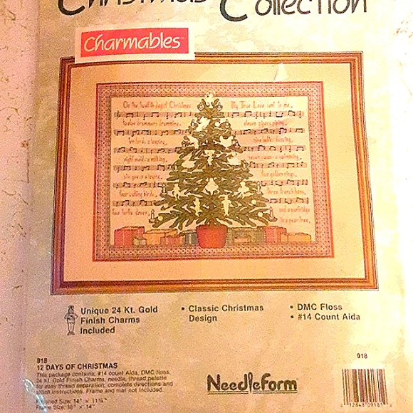 Charmables Counted Cross Stitch Kit 12 Days Of Christmas By Needleform - Picture 2 of 6
